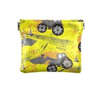 Seamless Pattern Gray Tractor Women PU Leather Coin Purse Fancy Cash Purse for Women Boys Girls, Seamless Pattern Gray Tractor, 1 Size, Travel Accessories, Seamless Pattern Grey Tractor, 1 Size,