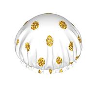 Seamless Pattern With Golden Eggs Waterproof Shower Cap,Elastic Bathing Hair Cap Environmental Protection Hair Bath Caps, Double WaterproofBathing Shower Hat