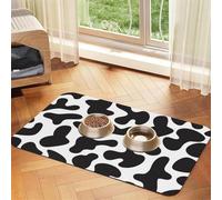 Seamless Pattern With Spotted Cow,Waterproof Pet Feeding Mat,PU Leather Placemats for Cat Dog Water Bowl,Food Mats,40x60cm