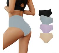 Seamless Polyester Women Briefs Breathable Summer Wear | for Ice for silk fabric, breathable cool touch, seamless edge, high-rise waist, solid color style