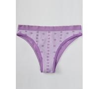 Seamless Printed Triangle Panties Mid-Waist Summer(Purple XL)