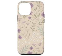 Seamless purple wildflower pattern/neutral botanical print Case for iPhone 12 mini
