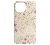 Seamless purple wildflower pattern/neutral botanical print Case for iPhone 16 Pro Max