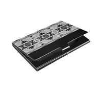 Seamless Retro Native American Southwest Aztec, Navajo Geometric Business Card Holder Leather, Slim Credit Card Case Stainless Steel Wallet for Women and Men Unisex Business Card Holder