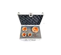 Seamless Seam Setter, 5 Pcs Tile Hole Cutter Set for Porcelain Ceramic Tile Marble Granite 25/35/40/50/68mm Diamond Hole Saw Drill Bit Set for Granite Stone Marble Slab(Orange)