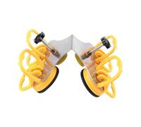 Seamless Seam Setter Seam Joining Leveling Metal 90 Degree Stone Seam Setter Four Suction Cup, Yellow