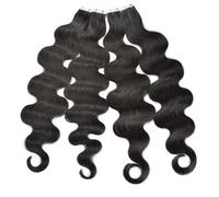 Seamless Tape in Hair Extensions, Body Wave Tape in Hair Extensions Human Hair, Black Natural Hair Body Wave Tape in Hair Extensions Tape in Real Hair Thick End Skin Wefts,Perfect for Natural Look,Fu