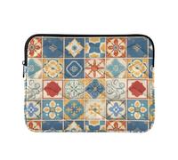 Seamless Tiles Portuguese Spanish Italian 13-14 Inch Laptop Cases Lightweight Computer Sleeve with Zipper for Work Journey