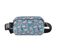 Seamless Tomatoes Vegetable Waterproof Waist Bag Fanny Pack with Adjustable Strap for Workout Running Hiking, Pink Flamingo, One Size