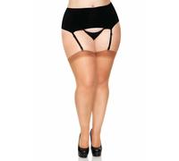 Seamless Transparent Tights Women Leg Avenue Beige Plus