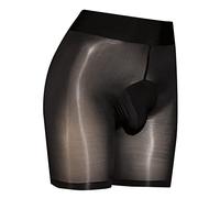 Seamless Underwear for Men Summer Ultra Thin Silky Egg Underwear Men Thong, black, One Size