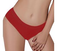 Seamless Underwear Women's Underwear Women's Cotton Seamless Thong Medium Waist Briefs Brazil Comfortable Hipsters Panties Without Seam Stretch Panties Invisible Thongs Plain Briefs Lingerie