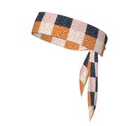 Seamless Vector Terrazzo Patterns, Head Tie, Sports Headband Tie Back, Multi Sweatband for Men Women