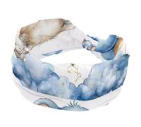 Seamless Watercolor Cute Animals Koala and Elephant Stretchy Headbands for Women, Non-Slip Hair Bands Fashion Sports Turban for Yoga Workout Daily Use