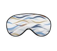 Seamless Wave Water Sea Sleep Mask Blindfold Adjustable Super-Smooth Soft Eye Mask Cover for Men Women Travel and Nap