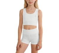 Seamless Wirefree Training Bralette for Growing Girls Soft Comfort Non Padded Teen Bras Ideal for School and Daily Wear (White-4, 9-12 Years)