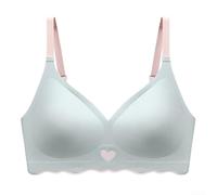 Seamless Wireless Bra for Women Ultra Light Fabric Layer Offers Invisible Coverage Under Sheer or Tight Outfits Without Visible Lines (L Blue)