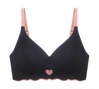 Seamless Wireless Bra for Women Ultra Light Fabric Layer Offers Invisible Coverage Under Sheer or Tight Outfits Without Visible Lines (XL Black)