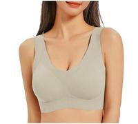 Seamless Wireless Push Up Bra in Large Sizes for Small Thin T-Shirts with Shaping Straps on the Back - Invisible Underwear for Everyone, White, XL