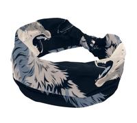 Seamless Wolves Stretchy Headbands for Women, Non-Slip Hair Bands Fashion Sports Turban for Yoga Workout Daily Use