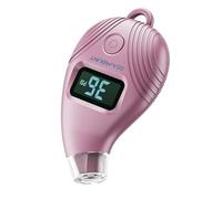 SEAMOUNT Talking Tire Pressure Gauge - Digital Air Gauge with Voice Broadcast | Audible PSI Readings & LED Light | 150 PSI for Car, Truck, SUV, Motorcycle | Portable Backlit LCD Keychain (Lilac)