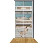 seamtop Pet Door Improved Cat Screen 90x205cm, Pet-safe Mesh With Zipper On Both Sides, Freedom For And Dog, Ideal For(85x200cm)