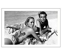 Sean Connery & Ursula Andress Signed 12x8 Inch Photo Print Pre Printed Signature James Bond Dr No Autograph Gift