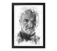 Sean Connery V3 Framed Print | A2 Black Framed Wall Art | Ready to Hang | Modern Nature Picture | Living Room Bedroom Lounge Office