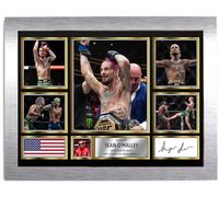 Sean O'Malley Signed Autograph Photograph Display - Perfect for MMA Fans, A3 Poster + Silver Frame - Limited Edition Autograph Fan Gift - Collectible Memorabilia Merchandise