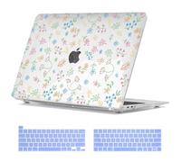 Seanai Compatible with M2 MacBook Pro 13 Inch Case 2022 2021-2016 Release M1 A2338 A2289 A2251 A2159 A1989 A1706, Pattern Hard Shell Case & Keyboard Cover for Mac Pro 13 Touch bar, Little Flowers