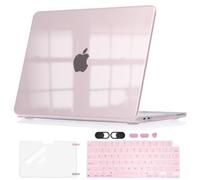 Seanai for Apple 2026 MacBook Neo 13 Inch Laptop Case A3404 A18 Pro | Ultra-Thin Anti-Scratch Hard Shell with Keyboard Cover, Screen Film, Silicone Dust Plugs & Webcam Privacy Cover | Crystal Blush