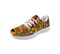 SEANATIVE African Traditional Print Retro Style Women Shoes Athletic Running Jogging Shoes for Females Lace-Up Sneakers39