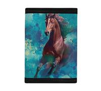 SEANATIVE Animal Print Kids Wallet Watercolor Horse Painting Trifold Short Wallet Durable Polyester Purse Card Cash Holder for Girls Boys