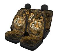SEANATIVE Animal Tiger Print Car Seat Cover Cool Automotive Vehicle Cushion Cover for Front and Back,Universal Non-Slip Car Seat Cover Protector for Men Women