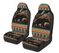 SEANATIVE Aztec Bear Universal High Back Fashion Car Seat Covers for Car Truck Suvs, Sedans, Vehicles, Front Car Seat Covers 2 Pack Universal Fit Most Vehicles SUV Truck