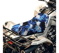 SEANATIVE Black Camo Print ATV Seat Cover Waterproof Non-Slip Universal Four Wheeler Seat Cover Motorcycle Passenger Seat Cushion Breathable Padded Protector