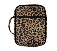 SEANATIVE Cheetah Leopard Print Bible Cover for Women Girls Portable Bible Book Carrying Case Fashon Bible Bag for Bible Study,Waterproof and Dirt Resistant