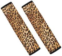 SEANATIVE Comfortable Soft Shoulder Seat Belt Cover Fashion Leopard Print Auto Seat Belt Pads for SUV,Sedan,Truck