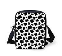 SEANATIVE Cow Print Cross Body Bag with Zipper Interior Cell Phone Pocket Neck Wallet Shoulder Bag for Women Men
