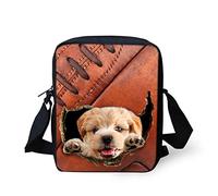 SEANATIVE Cross Body Bag Football Dog Design Shoulder Handbag Waterproof Women Messenger Wallet Purse