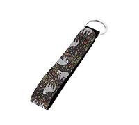 SEANATIVE Cute Aniaml Sloth Wristlet Keychain Comfortable Wrist-let Strap with Metal Clasp Durable Keyrings for Bag,USB,Camera,Keys