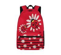 SEANATIVE Cute Ladybug Backpack for Kids Girls School Bag Elementary Bookbags Lightweight Daypack Large Rucksack with Adjustable Strap