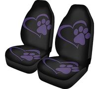 SEANATIVE Dog Paw Print Automotive Seat Covers for Cars Trucks SUVs Set of 2,Novelty Car Seat Covers for Front Seats,Auto Interior Covers