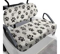 SEANATIVE Dogs Paw Golf Cart Seat Covers Universal 2 Pack Golf Cart Seat Protector with Nonskid Bottom Fits for Most Club Car and More 2 Person Seats Golf Carts