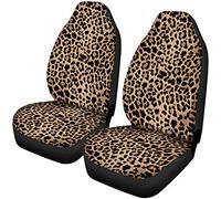 SEANATIVE Fashion Leopard Design Car Interior Protector Seat Cover Dustproof Seat Cushion Protection 2 Pcs