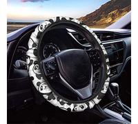 SEANATIVE Fat Panda Pattern Women Girl Car Steering Wheel Wrap Protector Stretch-on Wheel Cover Easy to Install
