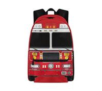 SEANATIVE Fire Truck Kids Backpack Rucksack School Bookbags Large Capacity Knapsack Leisure Daypack for Boys Students