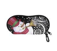 SEANATIVE Glasses Case Eyeglass Pouch Cute Snowman Design Soft Eyewear Sleeve Spectacles Bag Protective Anti Scratch
