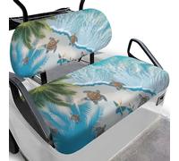 SEANATIVE Golf Cart Seat Covers Universal Hawaii Turtle 2 Pack Golf Cart Seat Protector with Nonskid Bottom Fits for Most Club Car and More 2 Person Seats Golf Carts