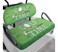 SEANATIVE Golf Time Golf Cart Seat Covers Universal 2 Pack Golf Cart Seat Protector with Nonskid Bottom Fits for Most Club Car and More 2 Person Seats Golf Carts